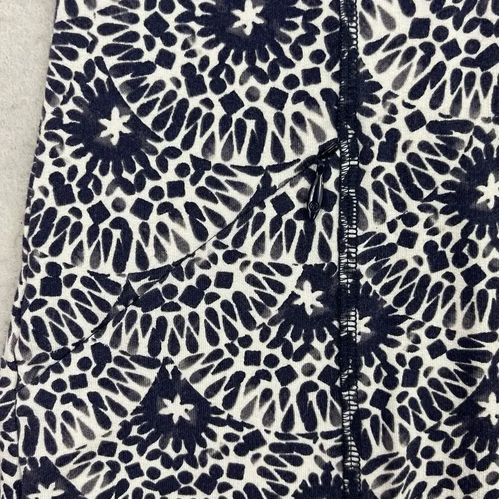 T By Talbots Womens Dress Floral Print Stretch Cotton Blend Blue White Size XS - Picture 9 of 13